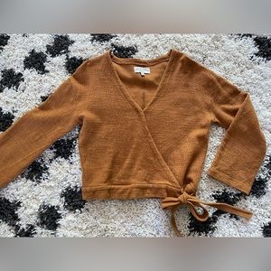 Madewell Textured Faux Wrap Shirt